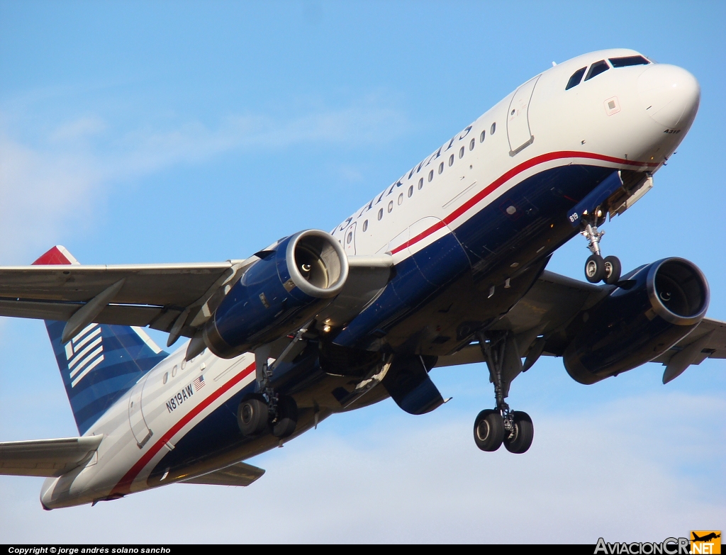 N819AW - Airbus A319-132 - US Airways