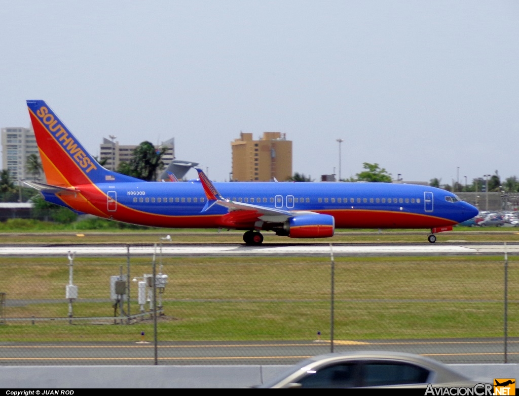 N8630B - Boeing 737-8H4 (WL) - Southwest Airlines