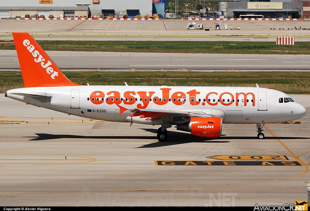 G-EZDS - Airbus A319-111 - EasyJet Airline