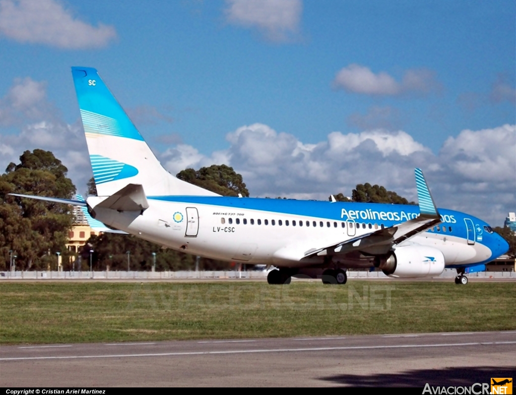 LV-CSC - Boeing 737-7Q8 - Aerolineas Argentinas