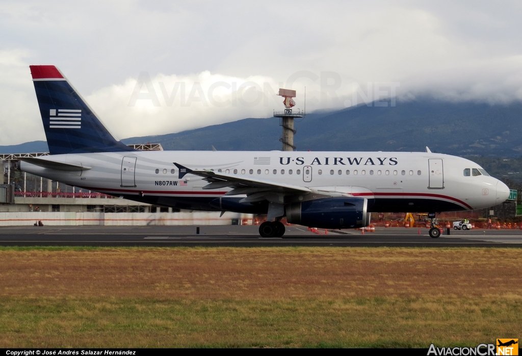 N807AW - Airbus A319-132 - US Airways