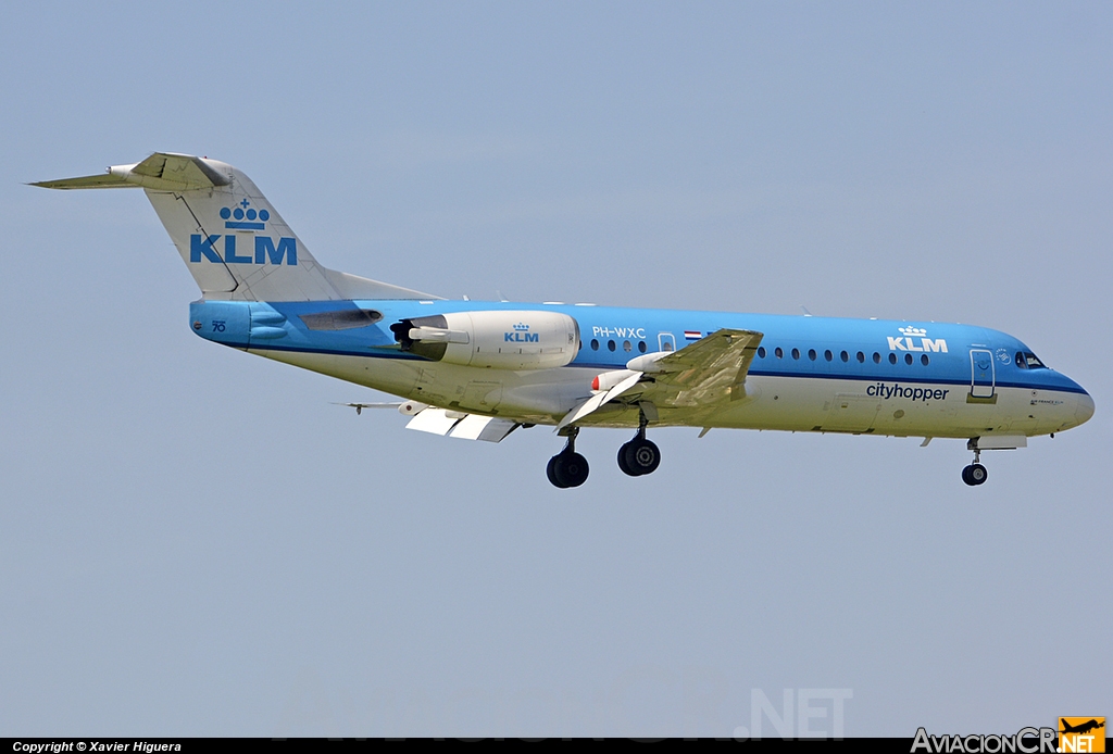 PH-WXC - Fokker 70 - KLM Cityhopper
