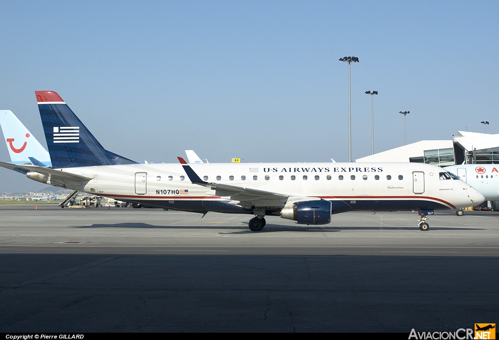 N107HQ - Embraer ERJ-170-200LR - Republic Airlines - US Airways Express