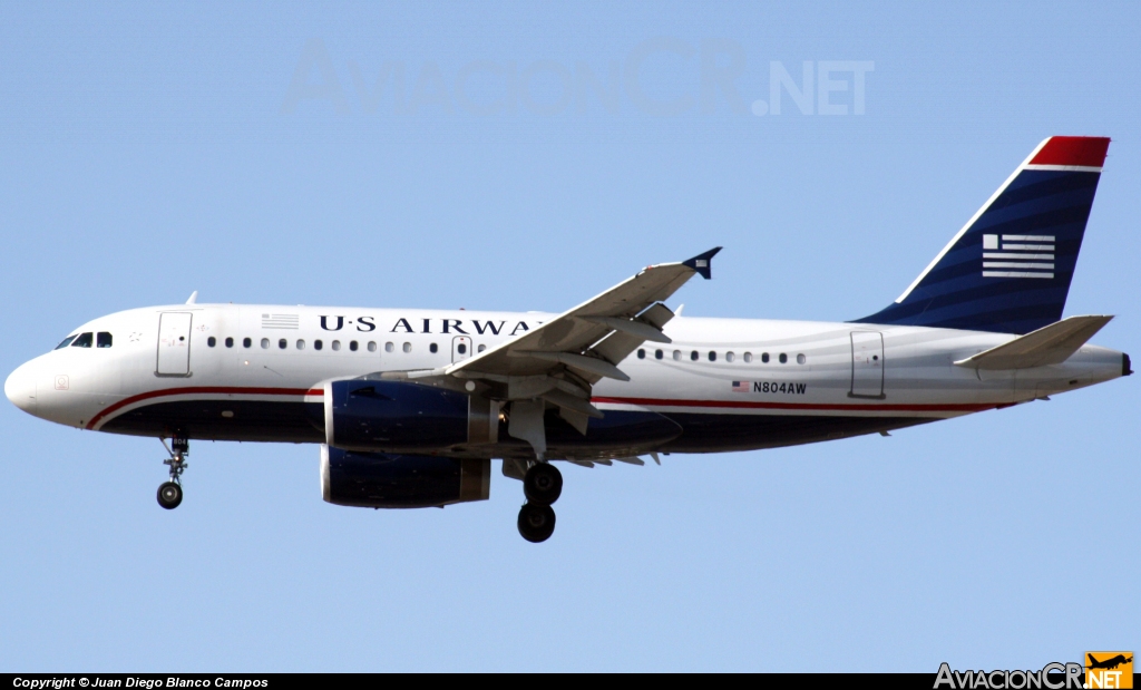 N804AW - Airbus A319-132 - US Airways