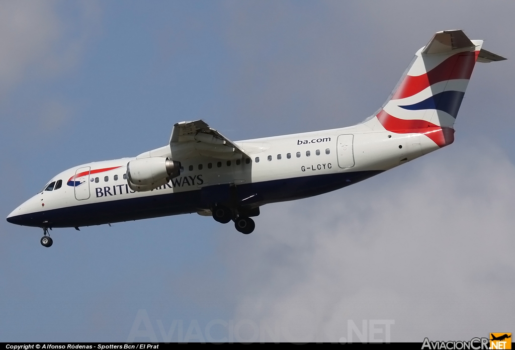 G-LCYC - British Aerospace Avro 146-RJ85 - British Airways