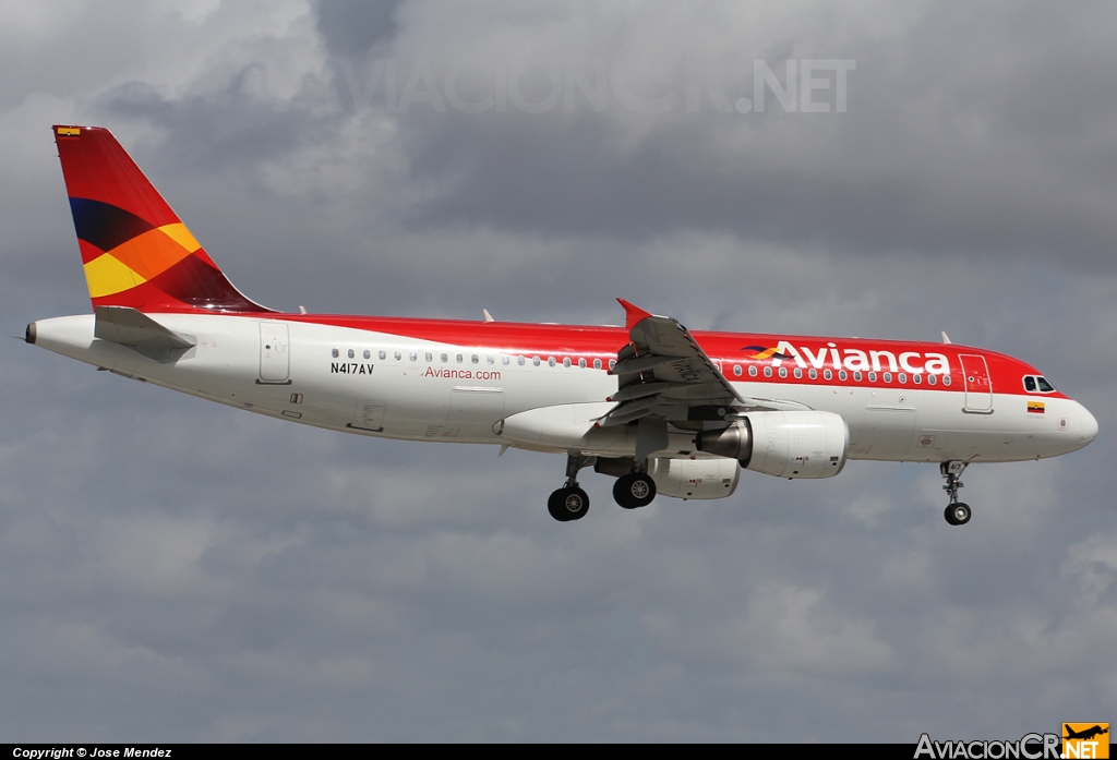 N417AV - Airbus A320-214 - Avianca