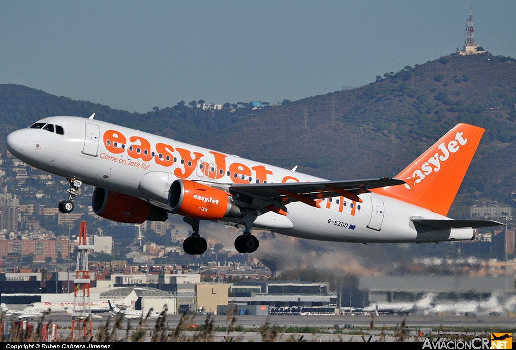 G-EZDD - Airbus A319-111 - EasyJet Airline