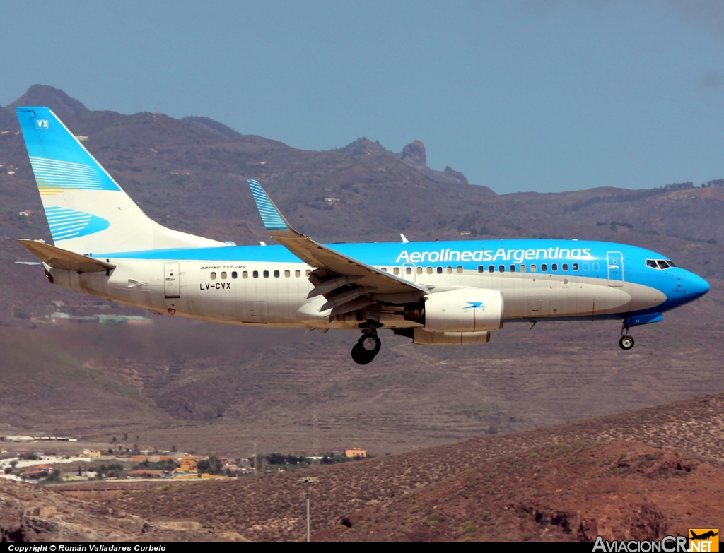 LV-CVX - Boeing 737-7Q8 - Aerolineas Argentinas