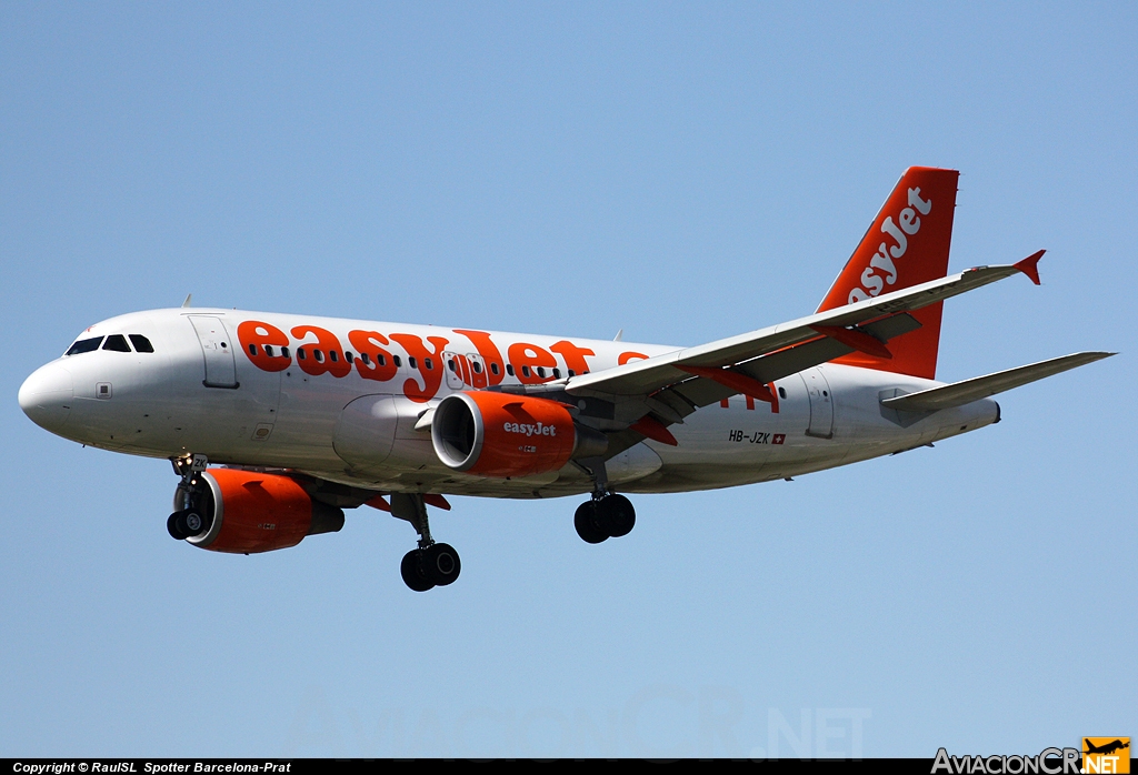 HB-JZK - Airbus A319-111 - EasyJet Airlines