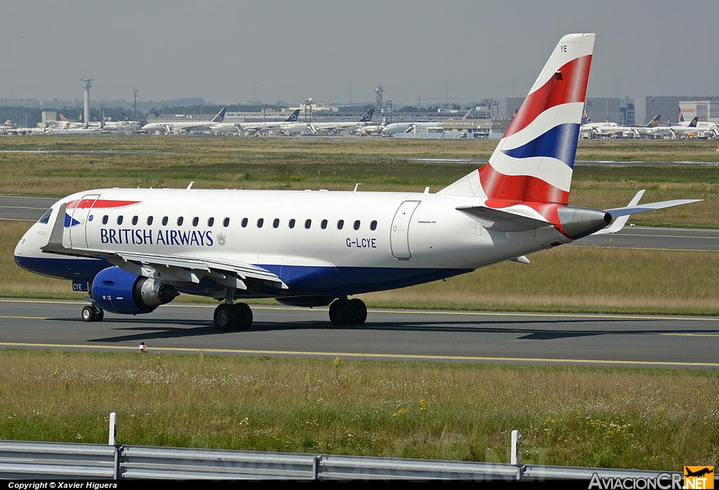 G-LCYE - Embraer 170-100STD - British Airways City Flyer